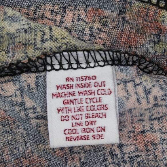 JM Collection Shiny Zippered Blazer Zip Up Top Sequins Animal Print Vintage Sz M - Picture 7 of 10